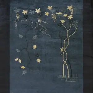 Artistic Garden Scene Antique Room Size Blue Peking Chinese Rug by Rugs On Net