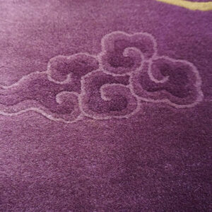 Purple fabric with cloud patterns