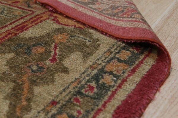 Opulent mohair oushak red hand knotted rug - image 3