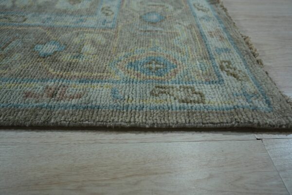 Captivating traditional beige hand knotted wool rug - image 5