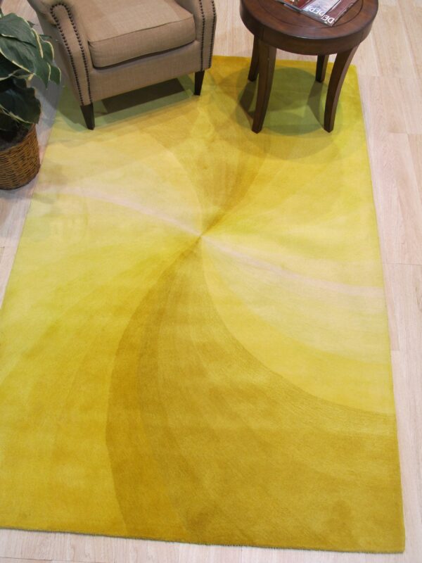 Brenda chic yellow hand tufted wool rug - image 14