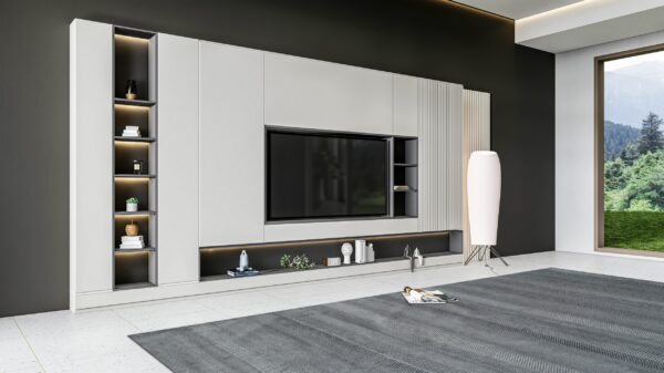 Graceful blue hand knotted wool & viscose rug - image 6