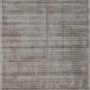 Light and dark gray abstract rug with a dense, textured pattern of horizontal and vertical lines.