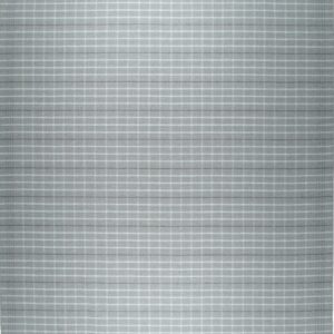 Flat gray rug with a repeating light and dark gray checked pattern.