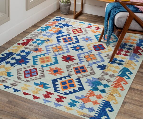 Nina cassandra multicolor flatweave wool rug - image 6