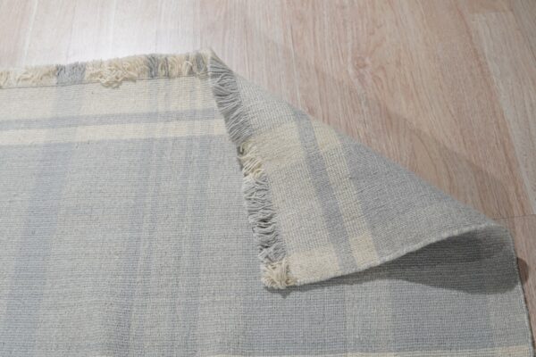 Dazzling fiona white flatweave wool rug - image 3