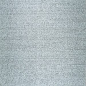 Full view of a mottled light blue-gray rug featuring a dense, horizontally textured surface.