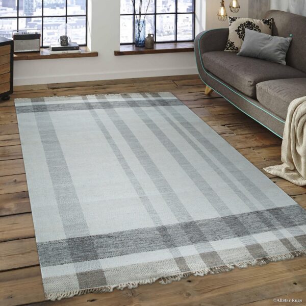 Giselle serene multicolor flatweave wool rug - image 7