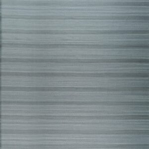 Blue-gray flatweave rug featuring alternating textured horizontal bands and subtle geometric designs.