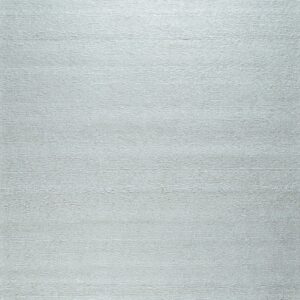 Light blue-gray solid rug featuring a prominent ridged and irregular textured surface.