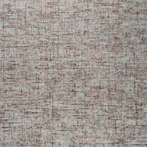 Textured rug surface featuring an abstract grid pattern woven with cream, rust, and gray colors.