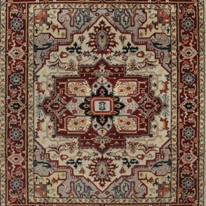 Sophisticated Radiant Ivory Hand Knotted Wool Rug