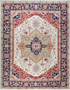 New india traditional oriental blue wool hand knotted rug iep10iv 1 | by rugs on net