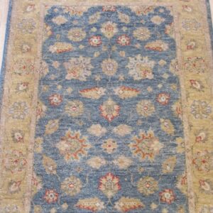 Intricate floral design on blue