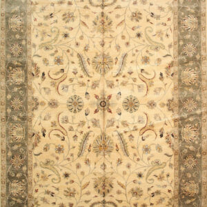 Intricate floral pattern on ivory background