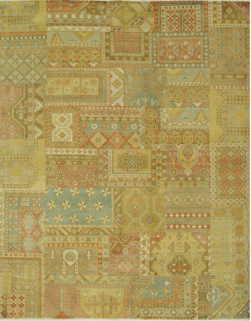 Mira Agra Multicolor Hand Knotted Wool Rug