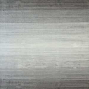 Rectangular rug featuring a gray horizontal ombre pattern transitioning from charcoal edges to a light center.