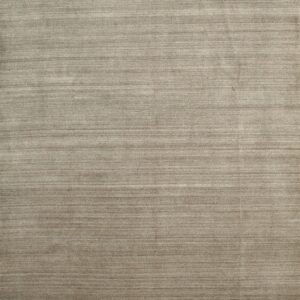Monochromatic taupe rug featuring horizontal striations and subtle variations in color and texture.