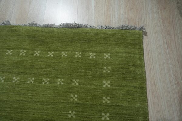 Jasmine alluring olive handmade wool rug - image 2