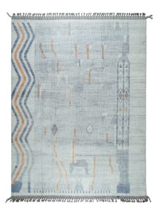 New pakistan contemporary transitional ivory wool hand knotted rug id30iv | by rugs on net