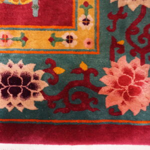 Colorful floral patterns on rich background