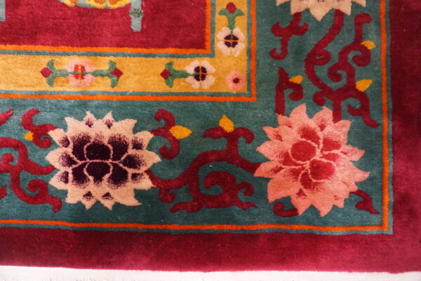 Colorful floral patterns on rich background