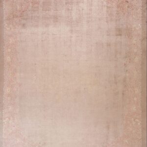 Antique Large Wool Pile Light Cream Color Hand Knotted Chinese Rug by Rugs on Net