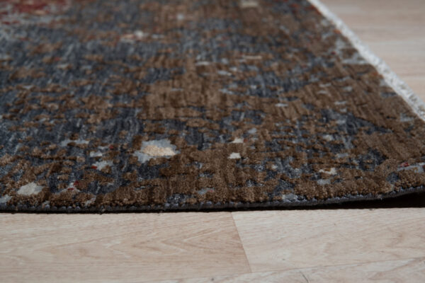 Lydia lila earthy rustic modern hand knotted wool abstraction rug - image 3