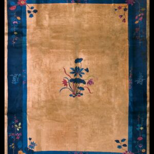 Elegant floral design on golden background