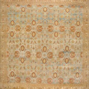 Intricate floral pattern on beige background