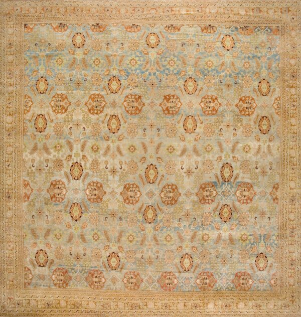 Intricate floral pattern on beige background