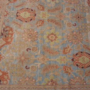 Colorful floral pattern on blue background