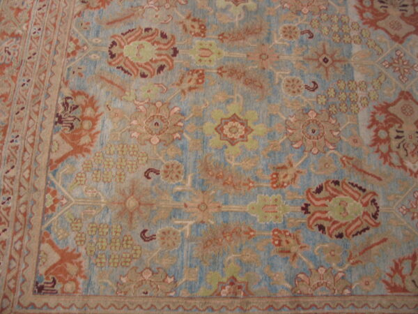 Colorful floral pattern on blue background