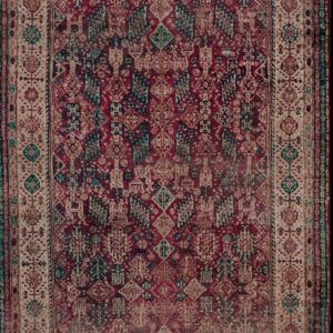 Intricate patterned vintage wool rug