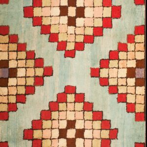 Colorful geometric pattern on rug