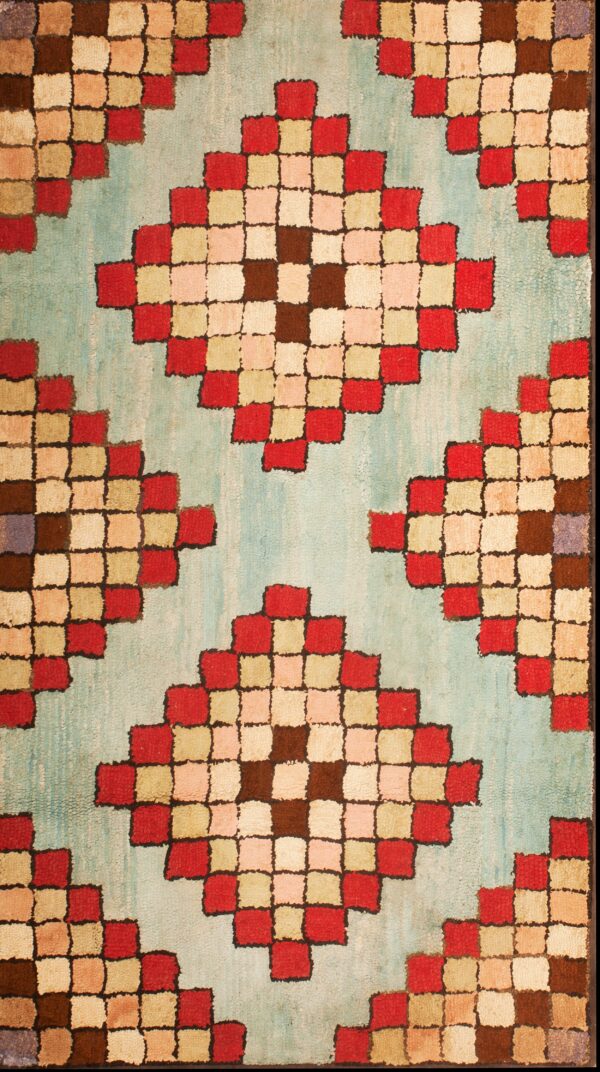 Colorful geometric pattern on rug