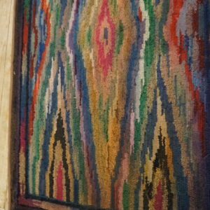 Colorful geometric pattern on rug