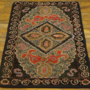 Colorful vintage rug with intricate patterns