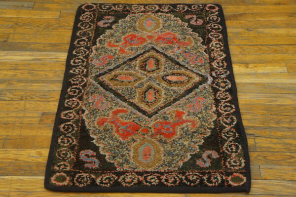 Colorful vintage rug with intricate patterns