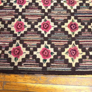 Colorful floral pattern on dark background