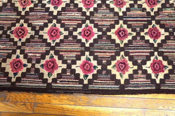 Colorful floral pattern on dark background