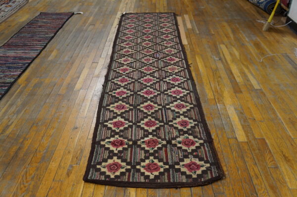 Colorful geometric patterned hallway runner