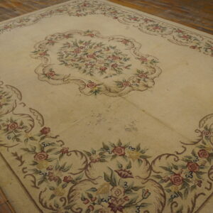 Floral patterned antique oversized rug