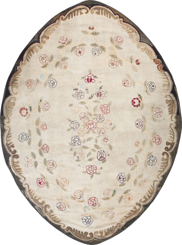 Floral design on ivory background.