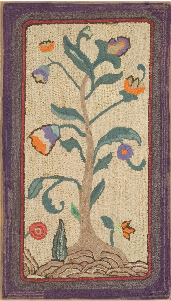 Colorful floral design on ivory background