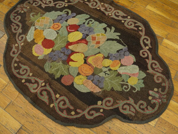 Colorful fruit design on dark background