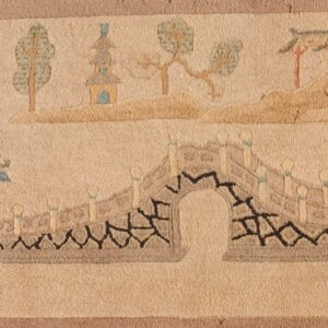 Chinese landscape with bridge and pavilion