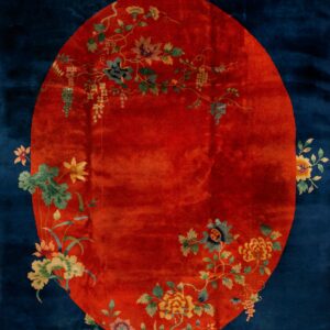 Floral design on vibrant red background