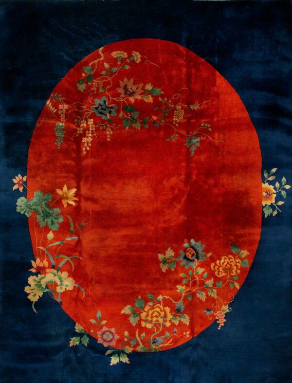 Floral design on vibrant red background