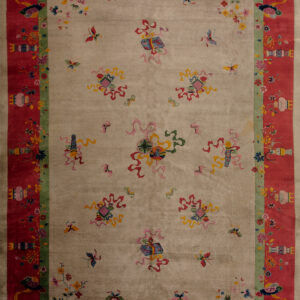 Colorful floral patterned decorative rug